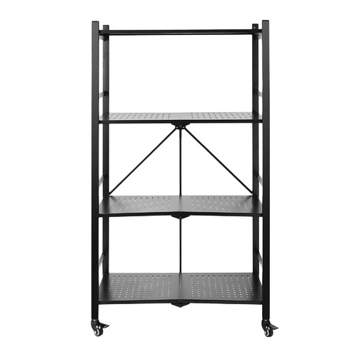 Laeliunt 4 Tier Foldable Storage Rack with Wheels Temple & ster