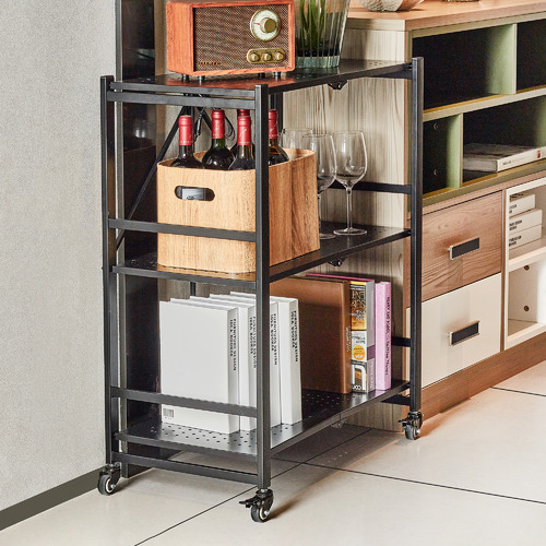 Laeliunt 3 Tier Foldable Storage Rack with Wheels Temple & ster
