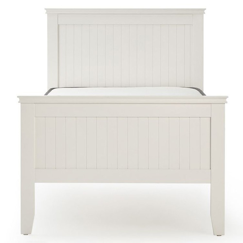 Bedtime White Hampton Bed Frame Temple & Webster