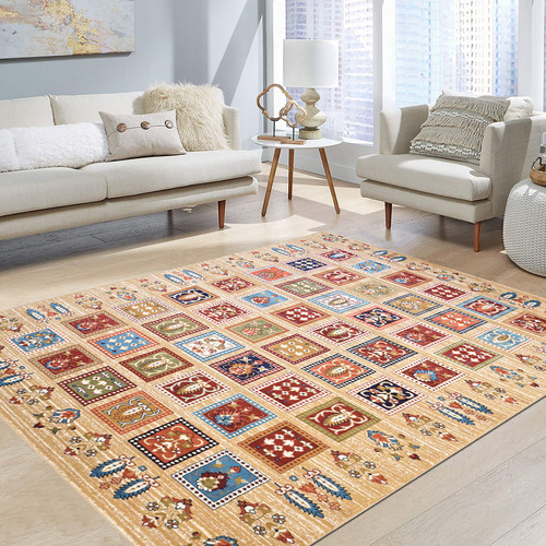 Beige Suray Power-Loomed Rug