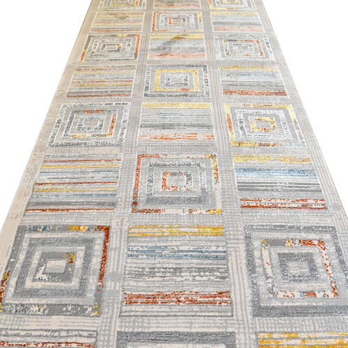 Cream & Silver Raya Power-Loomed Runner