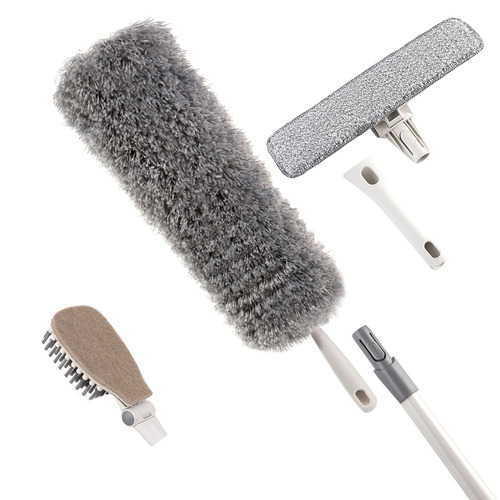 7 Piece Grey & Brown Cleaning Set