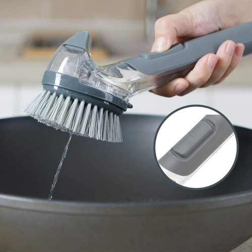 Grey Dispensing Dish Brush