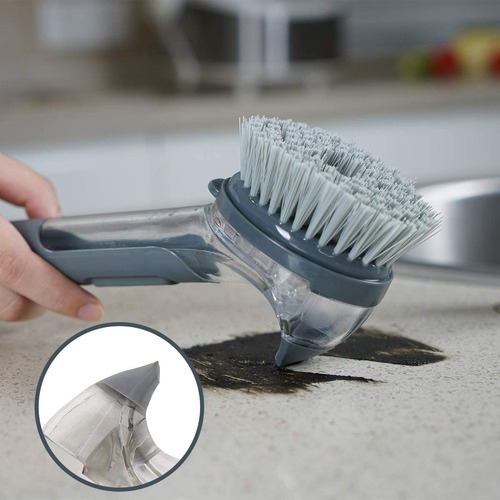 Grey Dispensing Dish Brush