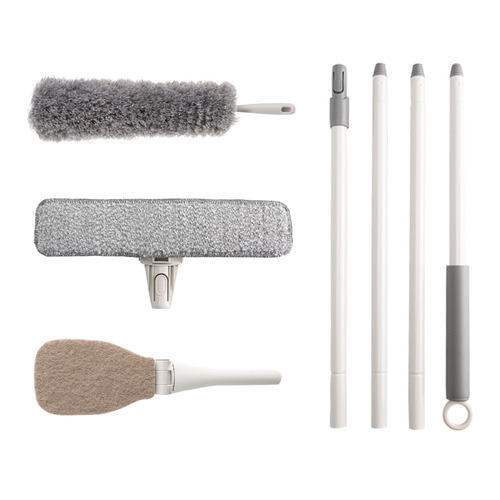7 Piece Grey & Brown Cleaning Set
