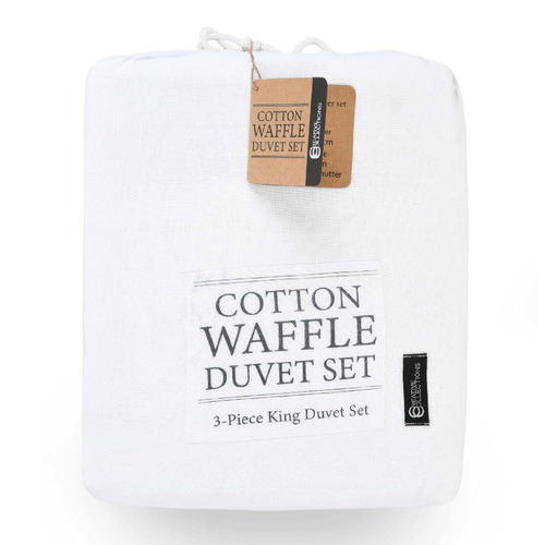 Waffle Cotton Duvet Cover Set Temple & ster