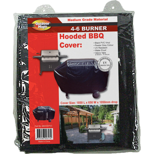 Black Hooded BBQ Cover