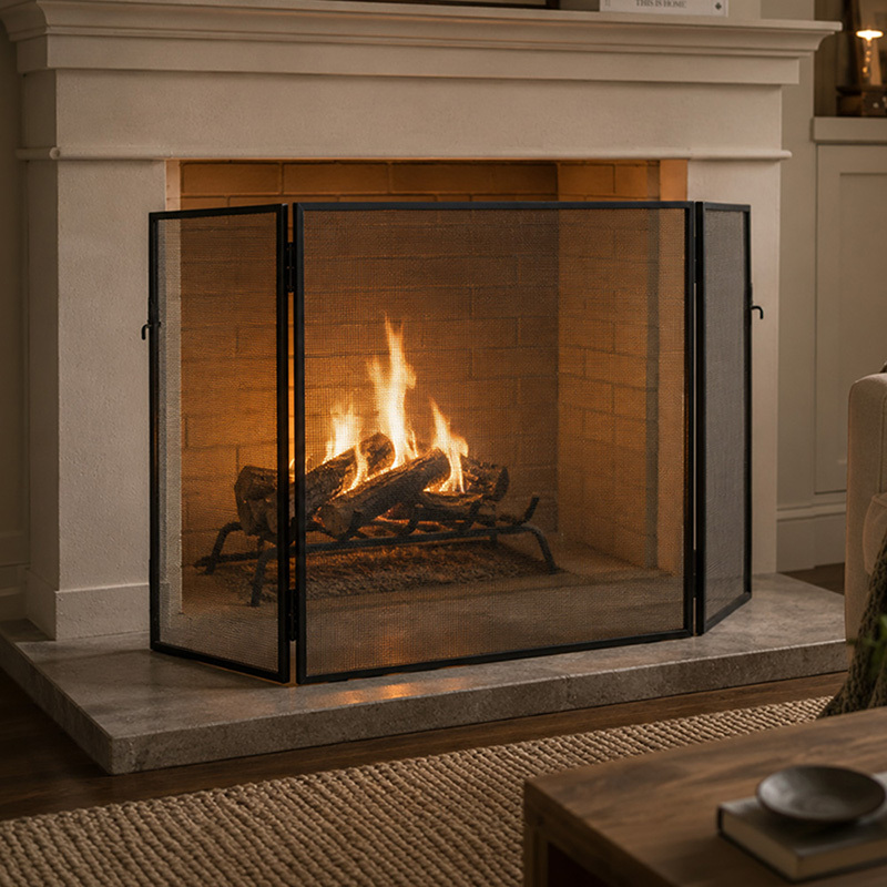 3 Fold Caleb Fire Screen