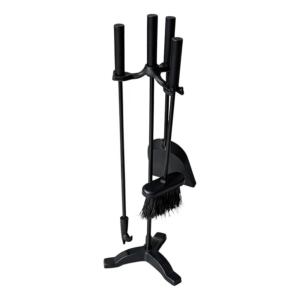 4 Piece Samuel Cast Iron Fireplace Tool Set