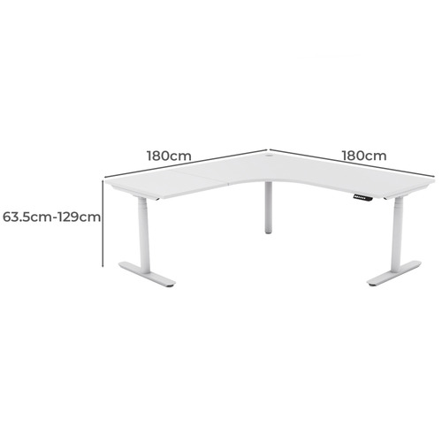 Maddox 180cm Dual Motor Electric Sit & Stand Corner Desk