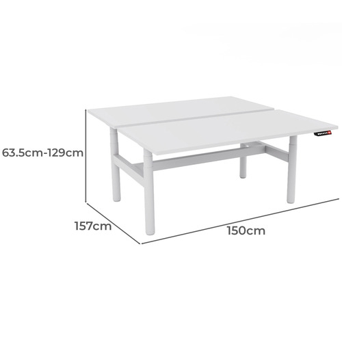 Linden 150cm Double-Sided Adjustable Electric Desk