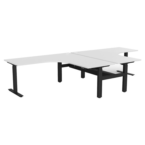 Portobello 2-Column Electric Sit & Stand Desk with Cable Tray