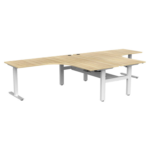 Portobello 2-Column Electric Sit & Stand Desk with Cable Tray