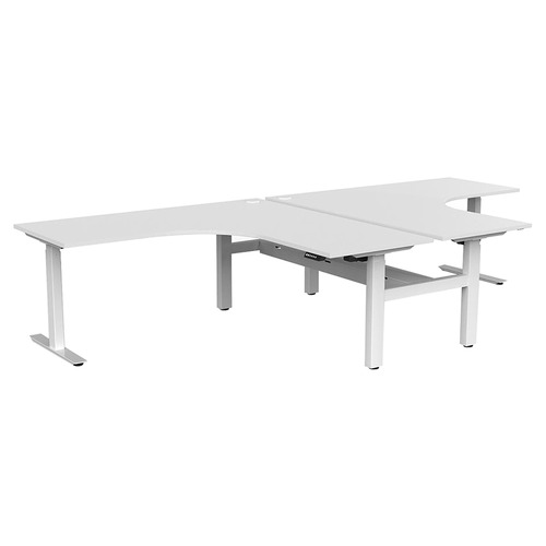 Portobello 2-Column Electric Sit & Stand Desk with Cable Tray