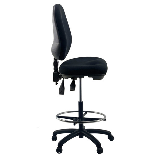 Charles Handwheel Footrest High Back Drafting Chair | Temple & Webster