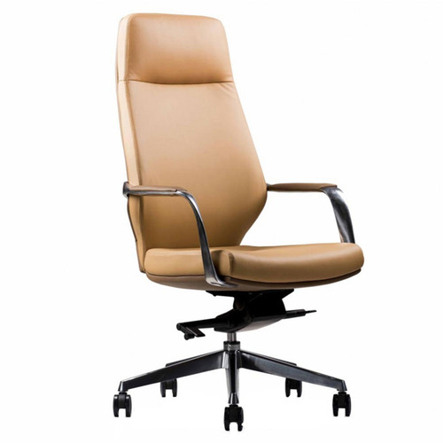 Unix Elon High Back Faux Leather, High Back Brown Leather Executive Office Chair