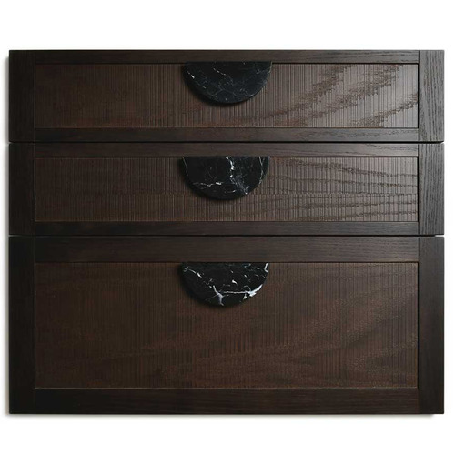Hemi Nero Marble Cabinet Pull Handles
