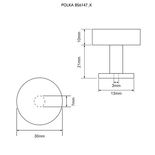 Polka Brass Cabinet Handle