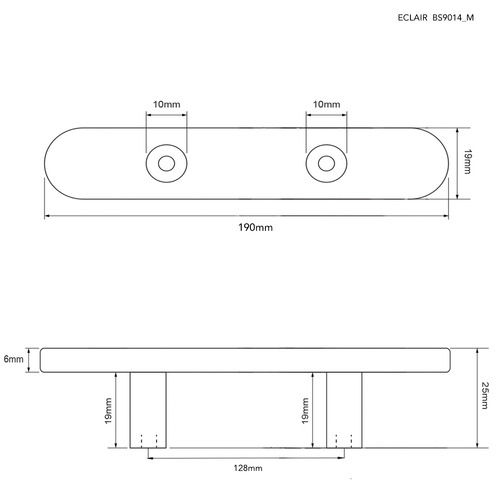 Eclair Brass Cabinet Handle