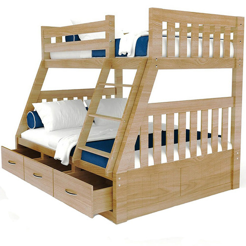 Felice Bunk Bed With Storage, Bunk Bed Double Bottom With Storage