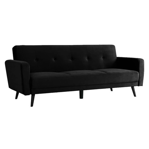 Calile House Teagan 3 Seater Velvet Sofa Bed | Temple & Webster