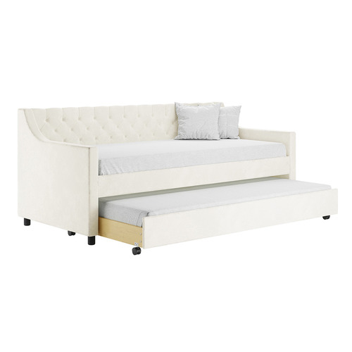 Yasmine Velvet Daybed with Trundle Temple & ster