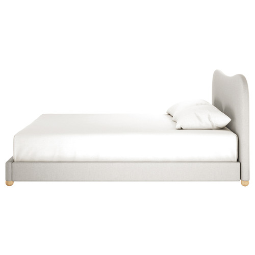 Grey Ginnie Linen Bed Frame Temple & ster