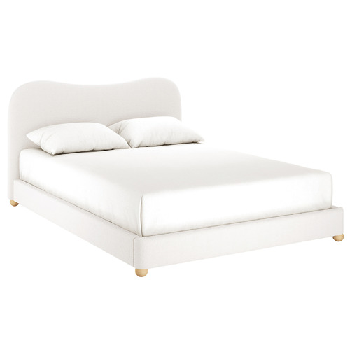 Cream Ginnie Boucle Bed Frame Temple & ster