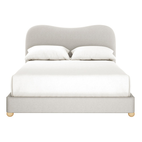 Grey Ginnie Linen Bed Frame Temple & ster