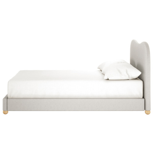 Grey Ginnie Linen Bed Frame Temple & ster