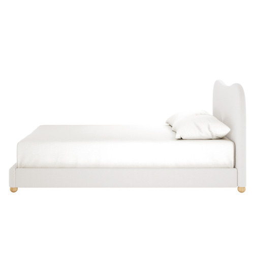 Calile House Cream Ginnie Boucle Bed Frame | Temple & Webster