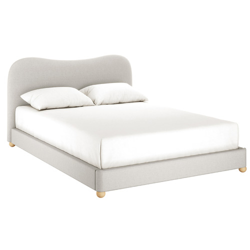 Grey Ginnie Linen Bed Frame Temple & ster