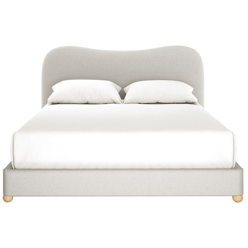 Grey Ginnie Linen Bed Frame Temple & ster