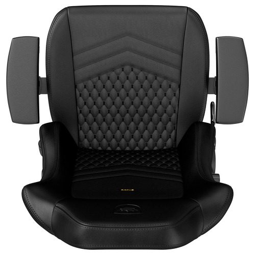 Black Noblechairs Hero Top Grain Leather Gaming Chair Temple & ster