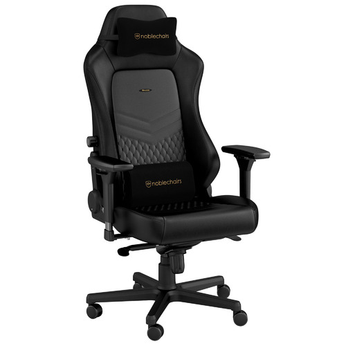 Black Noblechairs Hero Top Grain Leather Gaming Chair | Temple & Webster