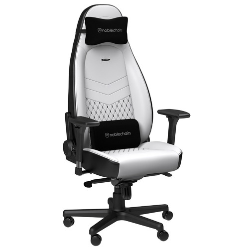 Faux Leather Gaming Chair Temple, Black And White Leather Gaming Chair