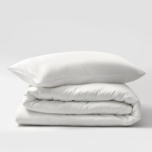 White Gaultier Bamboo-Blend Quilt Cover Set