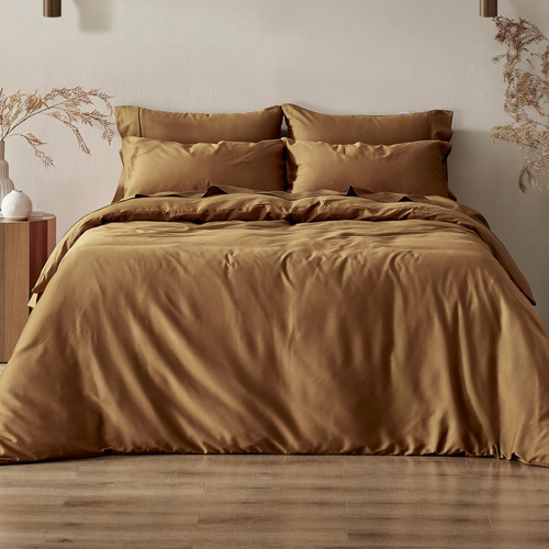 Rust Gaultier Bamboo-Blend Quilt Cover Set