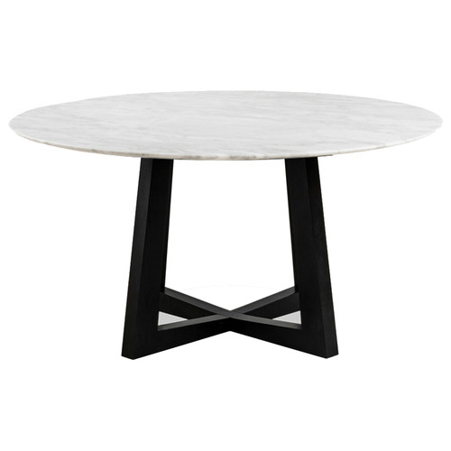 Devereaux Italian Carrara Marble Dining Table