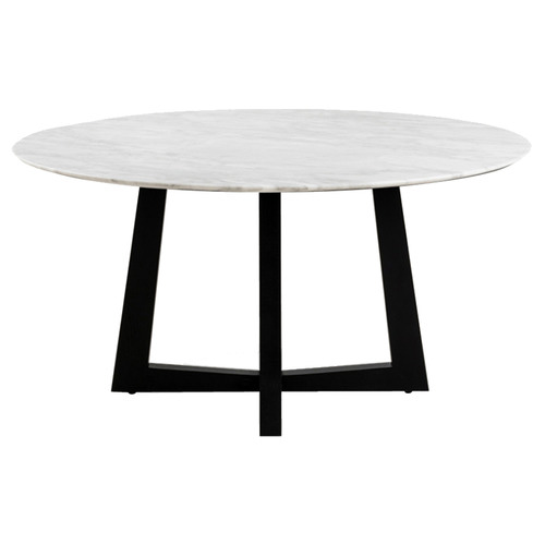 Devereaux Italian Carrara Marble Dining Table