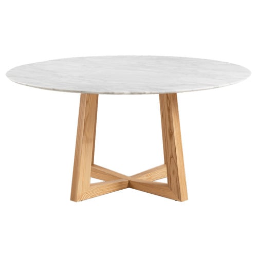 Devereaux Italian Carrara Marble Dining Table