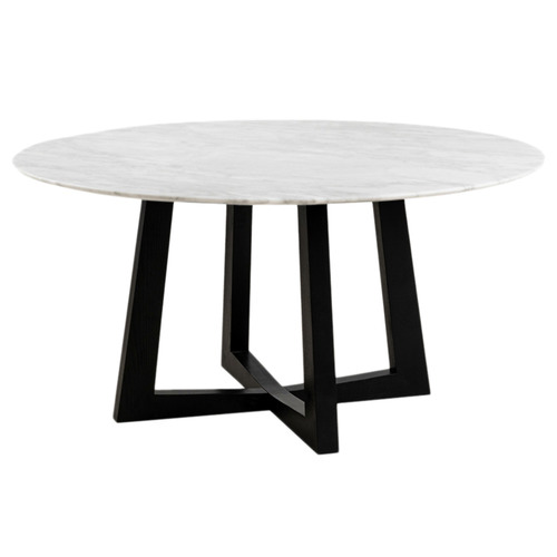 Devereaux Italian Carrara Marble Dining Table