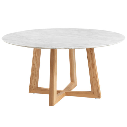 Devereaux Italian Carrara Marble Dining Table