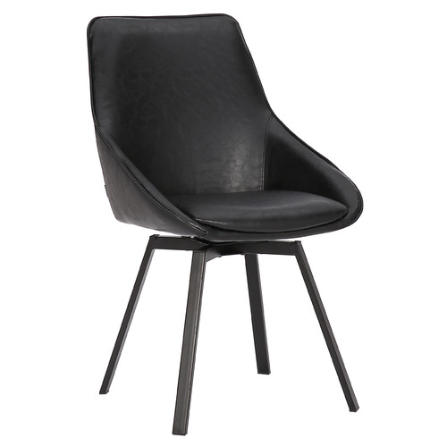 Nemo Swivel Faux Leather Dining Chairs
