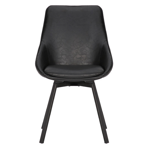 Nemo Swivel Faux Leather Dining Chairs