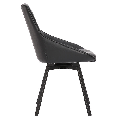 Nemo Swivel Faux Leather Dining Chairs