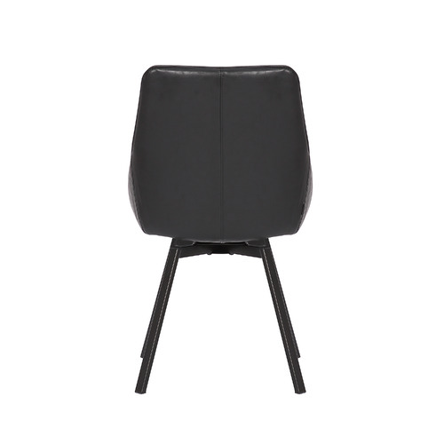 Nemo Swivel Faux Leather Dining Chairs