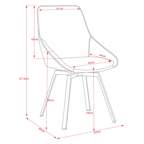 Nemo Swivel Faux Leather Dining Chairs
