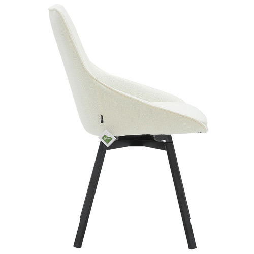 Casabona Brunswick Boucle Swivel Dining Chairs Temple & ster