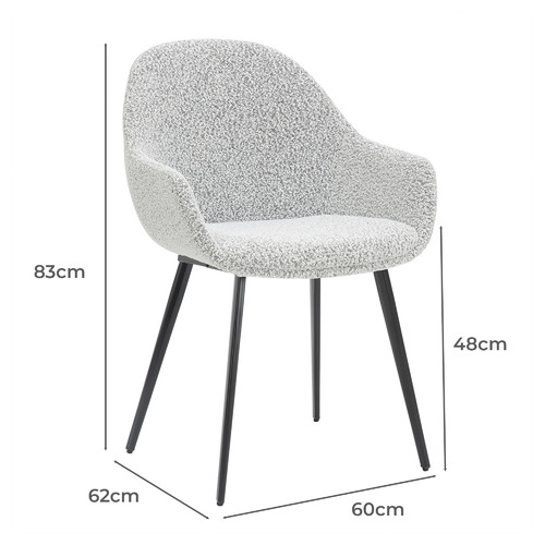 Deandre Bouclé Dining Chairs